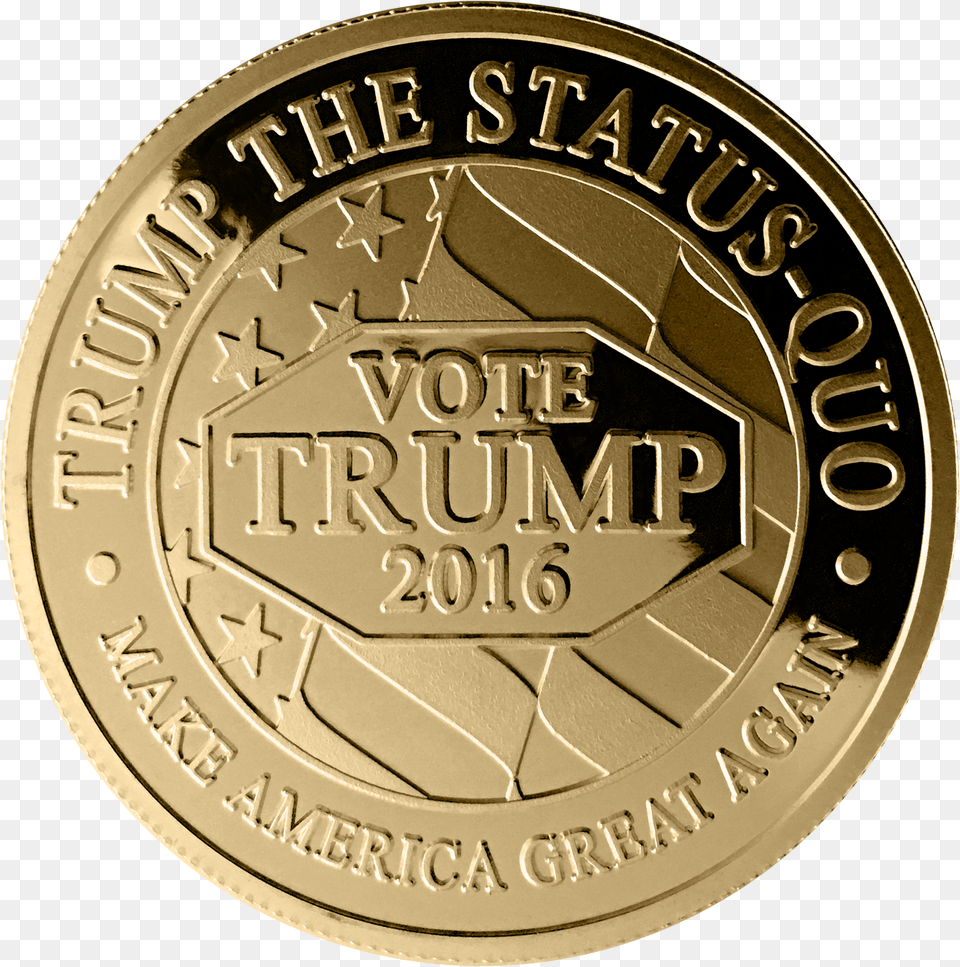 Trump Logo Gold Coin, Wristwatch, Money Free Png Download