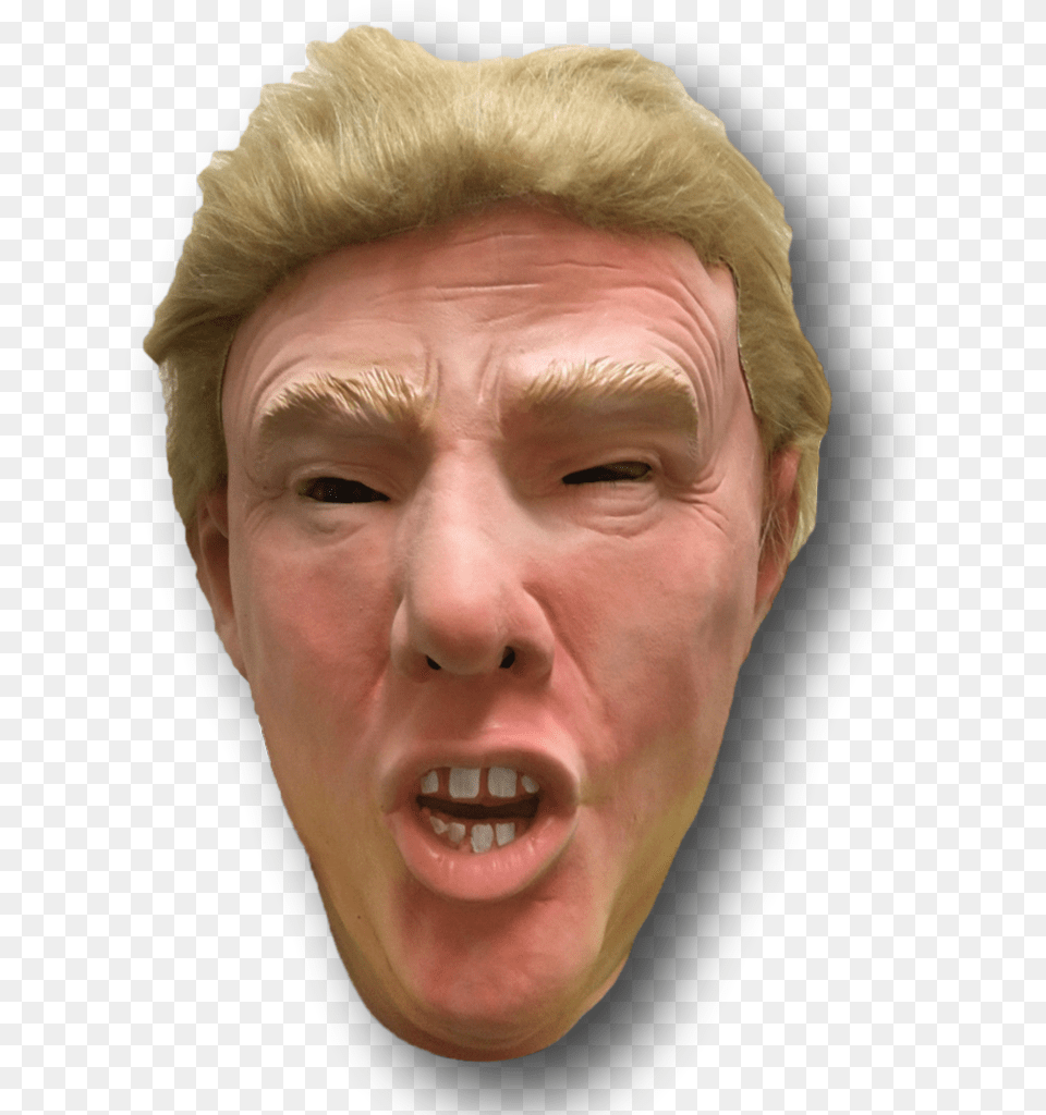 Trump Mouth Head Donald Trump Mask, Adult, Face, Male, Man Free Png