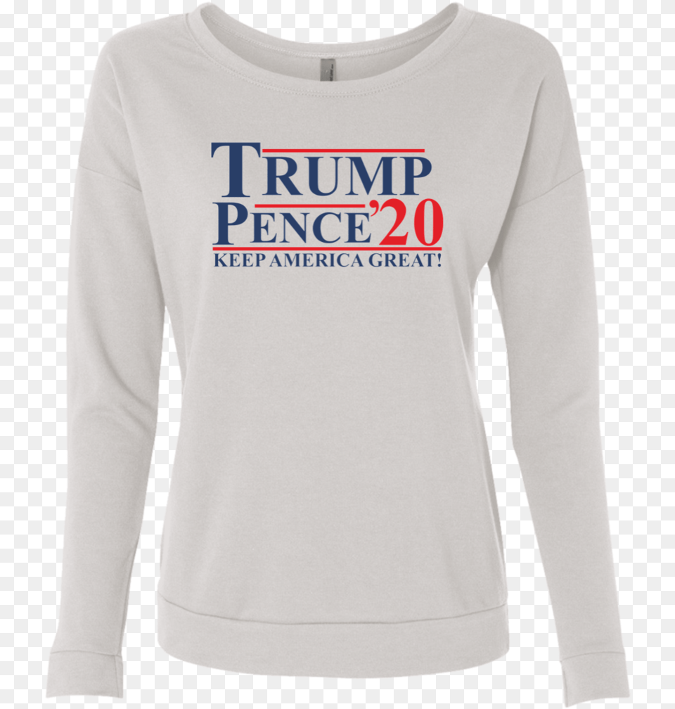 Trump Pence 2020 Ladies Long Sleeved T Shirt, Clothing, Long Sleeve, Sleeve, Knitwear Png