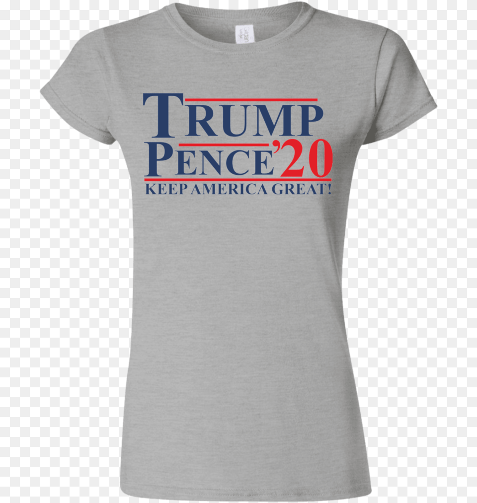 Trump Pence 2020 Softstyle Ladies Active Shirt, Clothing, T-shirt Free Transparent Png