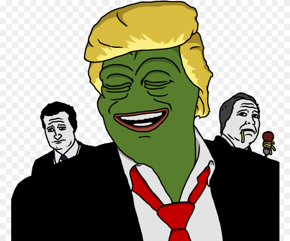 Trump Pepe Laughing, Accessories, Tie, Formal Wear, Adult Png Image