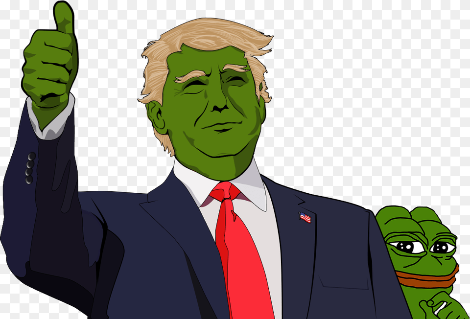Trump Pepe Thumbs Up, Hand, Person, Body Part, Finger Free Png