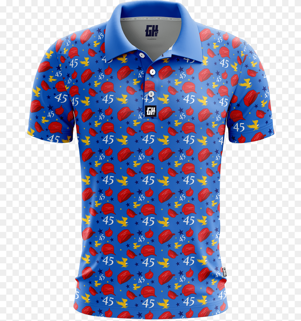 Trump Polo Golf Shirts, Clothing, Shirt, Pattern, Adult Png