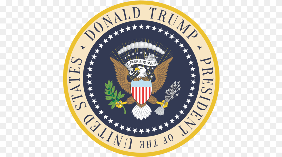 Trump Presidential Seal Agency Of The United States Department Of Justice, Badge, Emblem, Logo, Symbol Free Png