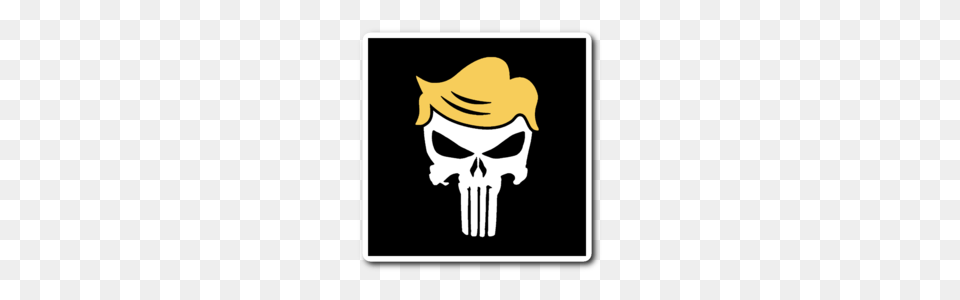 Trump Punisher Sticker The Maga Shop, Stencil, Person, Face, Head Free Png
