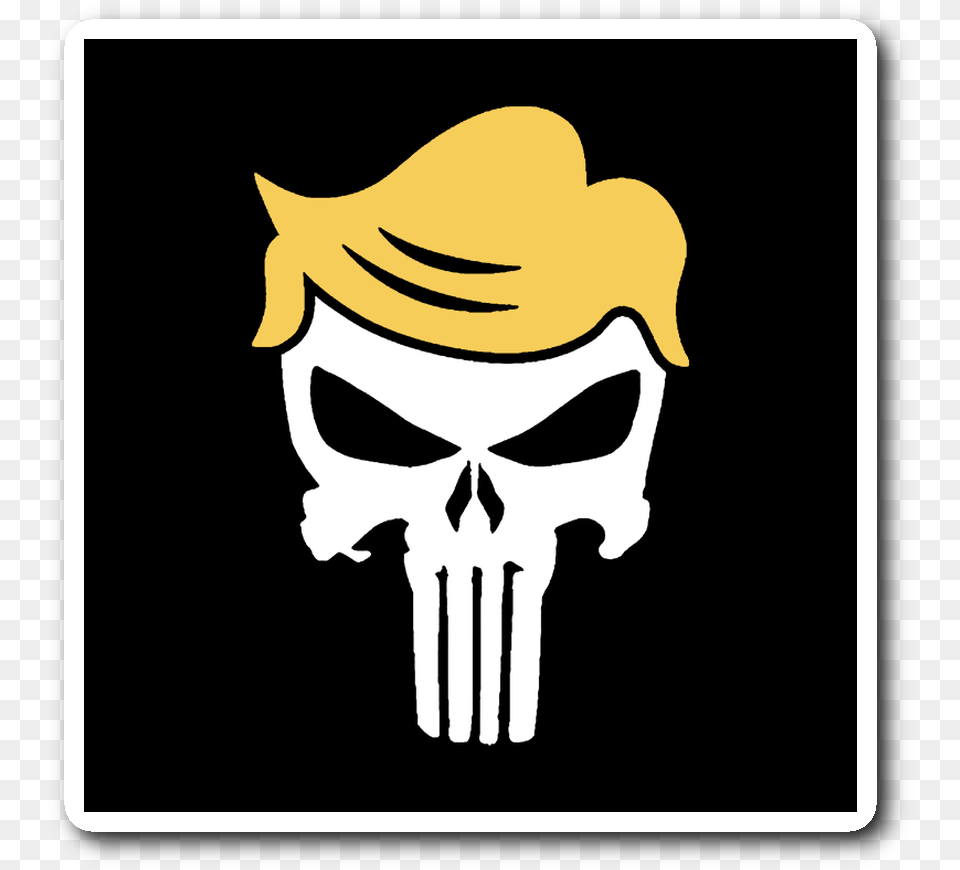 Trump Punisher Sticker Trump Punisher, Stencil, Person, Face, Head Free Transparent Png
