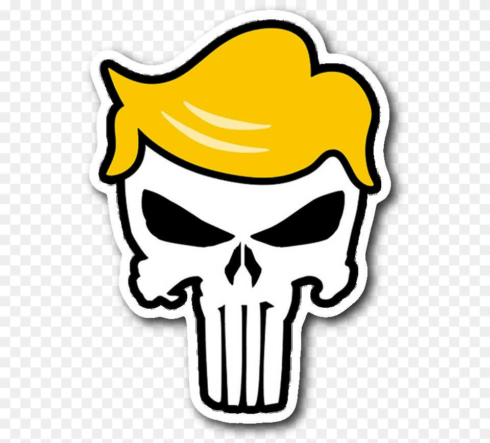 Trump Punisher Sticker Trump Punisher Skull, Stencil, Helmet, Light, Clothing Free Transparent Png