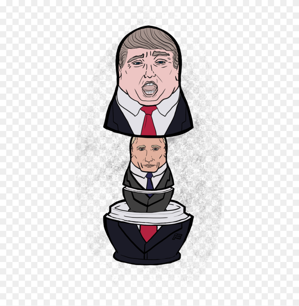 Trump Revealed As Russian Nesting Doll Cartoon, Person, People, Publication, Comics Free Png Download