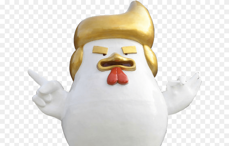 Trump Rooster Year Statue In China Donald Trump, Figurine, Outdoors, Nature, Toy Free Png