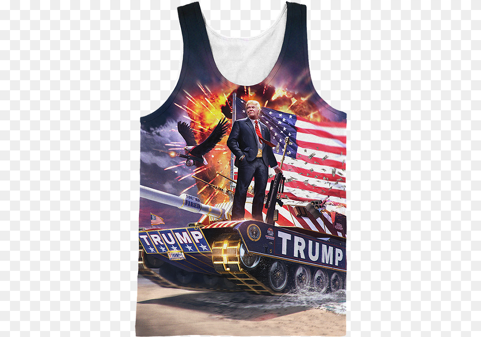 Trump Tank Trump Fourth Of July Meme, Vest, Person, Man, Male Free Png