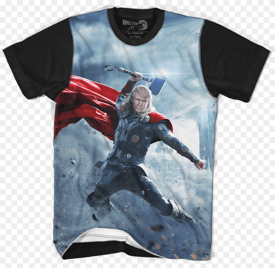 Trump Thor Trump Thor Trump Captain America Shirt, Clothing, T-shirt, Adult, Female Free Png Download