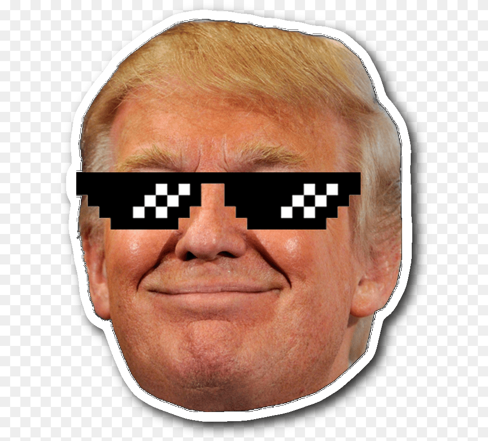 Trump Thug Life Sticker Senior Citizen, Face, Head, Person, Adult Png Image