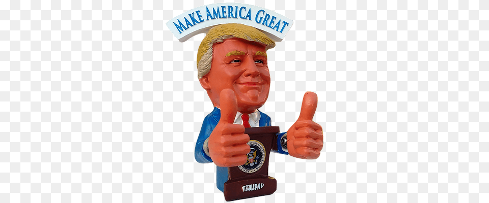 Trump Thumbs Up Donald Trump Doll Bobblehead Style 2 Thumbs Up Maga, Hand, Body Part, Person, Finger Free Transparent Png