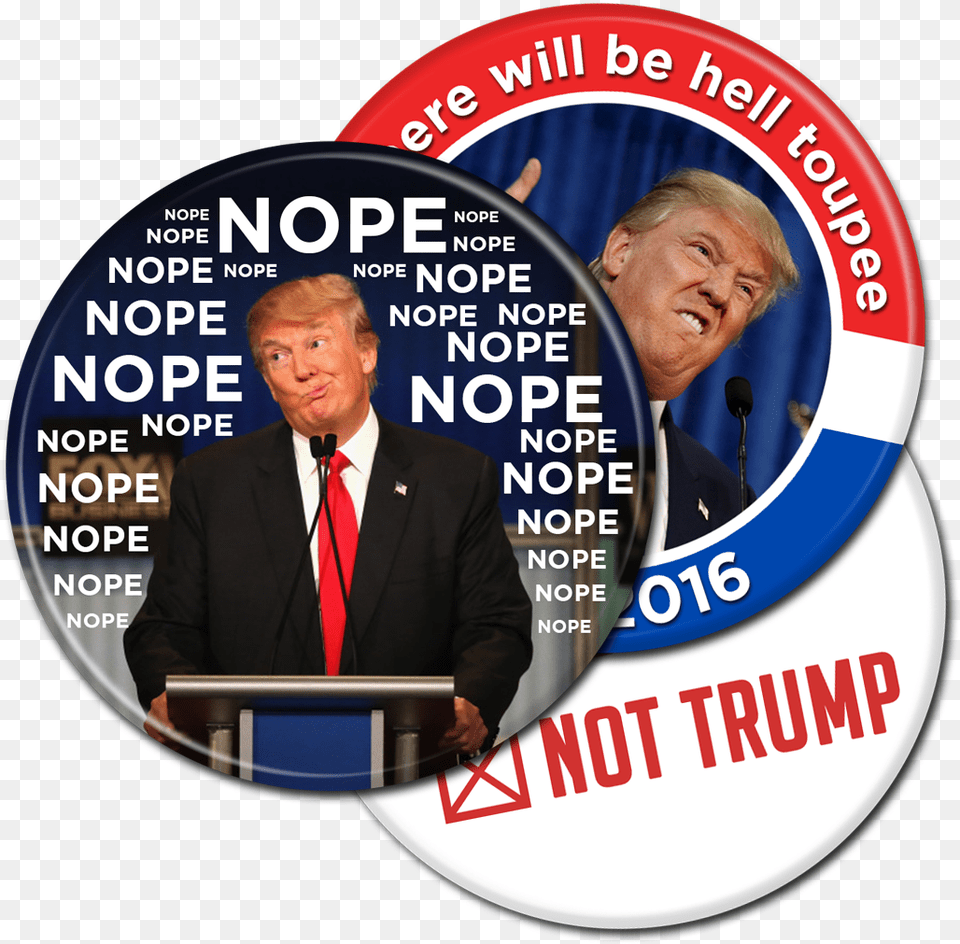 Trump Toupee Emblem, Person, Crowd, Adult, Man Free Png