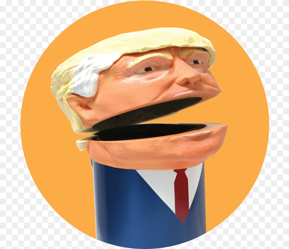 Trump Trash Can, Adult, Female, Person, Woman Png