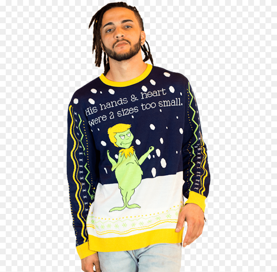 Trump Ugly Christmas Sweater Ugly Christmas Sweater Grinch, T-shirt, Clothing, Sleeve, Knitwear Png Image