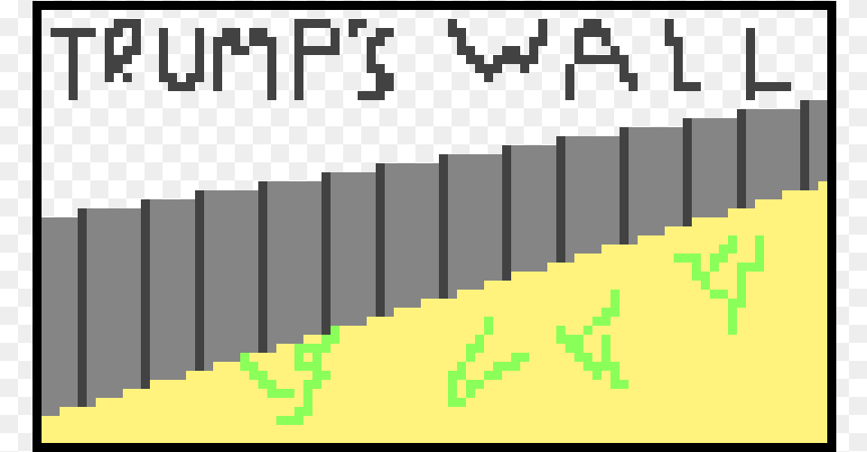 Trump Wall Pixel Art, Fence, Text Free Png