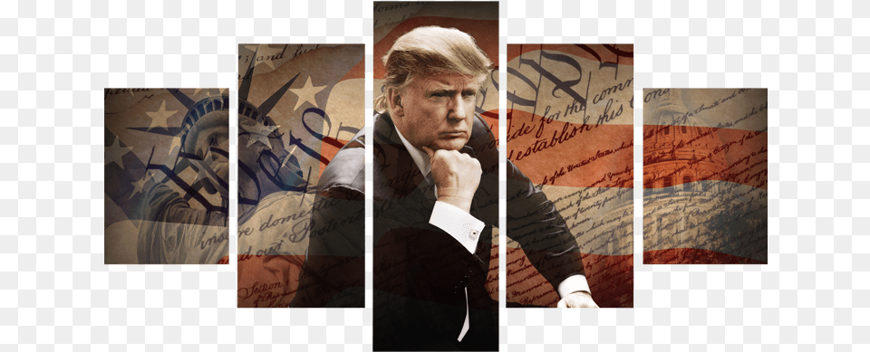 Trump We The People American Flag Canvas Printsclass We The People, Art, Collage, Adult, Person Free Png