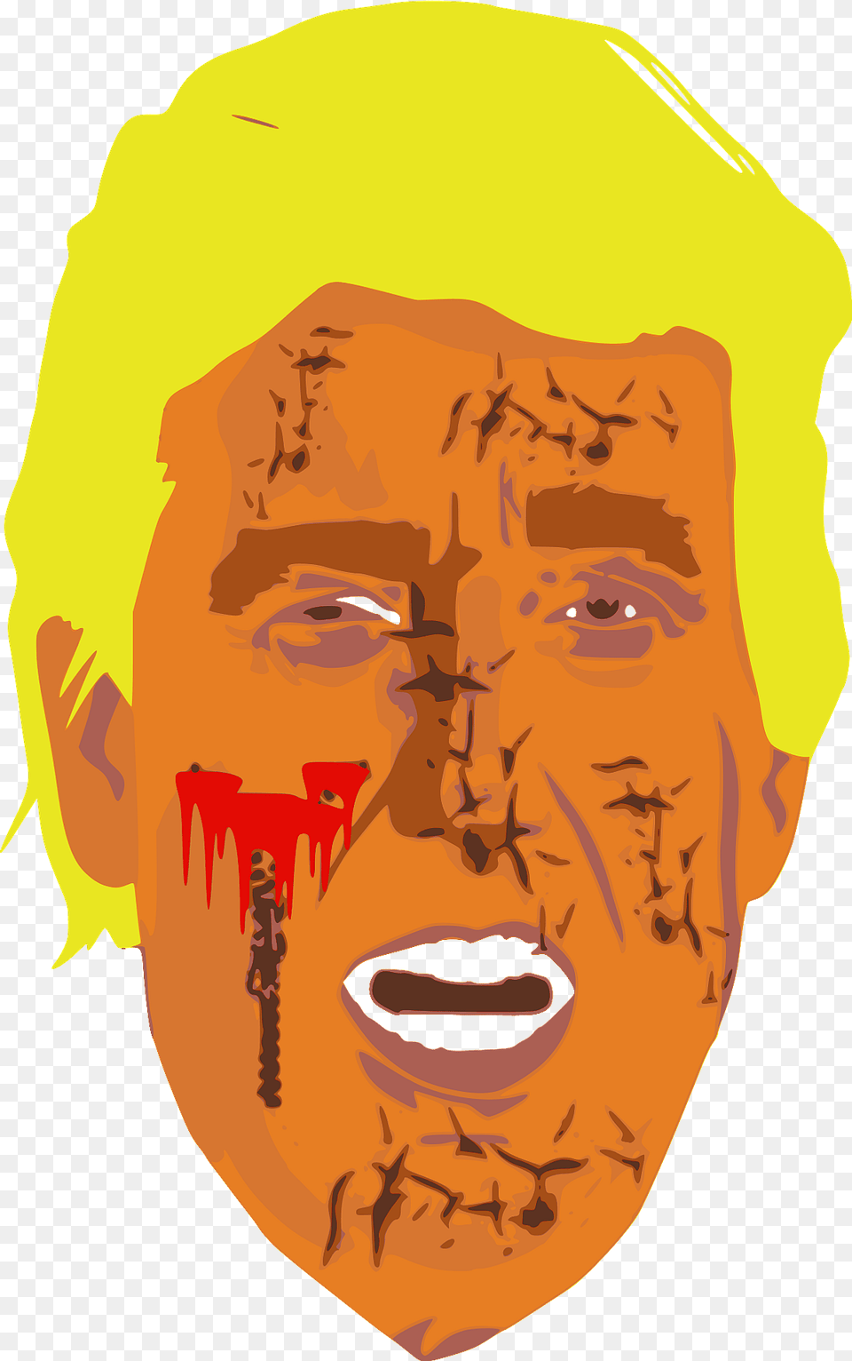 Trump Zombie Head Clipart, Portrait, Art, Face, Photography Free Png