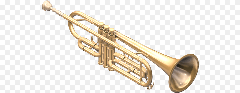 Trumpet 3ds Max Model Trumpet, Brass Section, Horn, Musical Instrument, Smoke Pipe Free Png