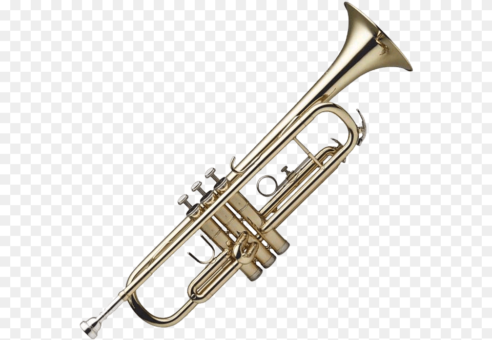 Trumpet And Saxophone Transparent Trumpet Transparent, Brass Section, Horn, Musical Instrument, Blade Free Png