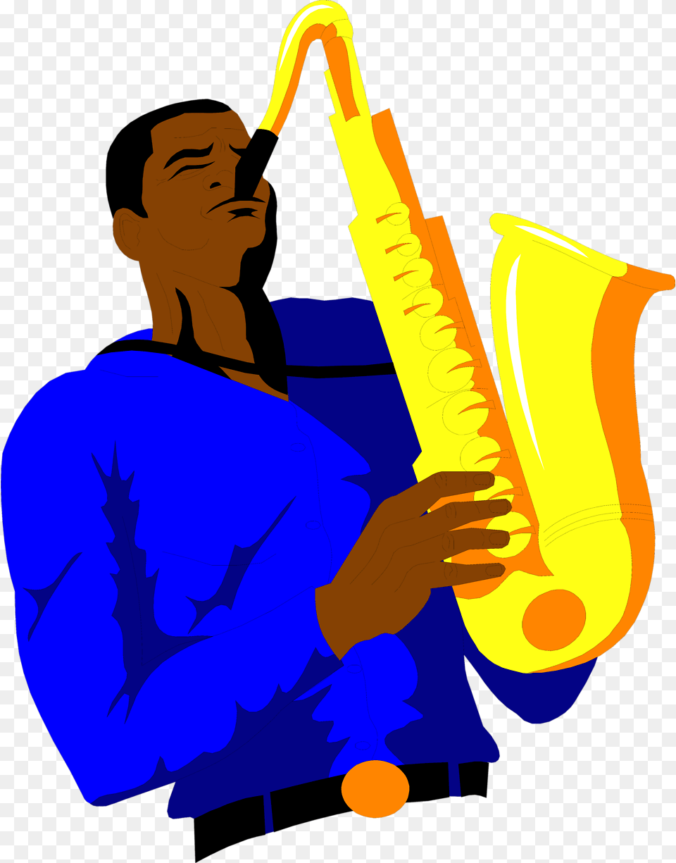 Trumpet Clip Art Black, Adult, Male, Man, Person Free Png
