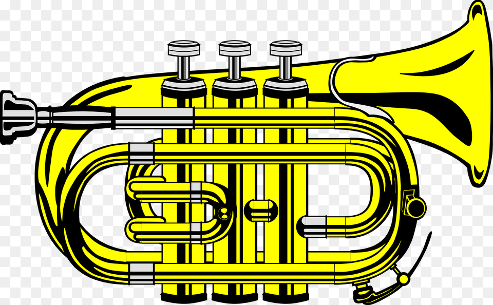 Trumpet Clipart, Brass Section, Horn, Musical Instrument, Bulldozer Free Png