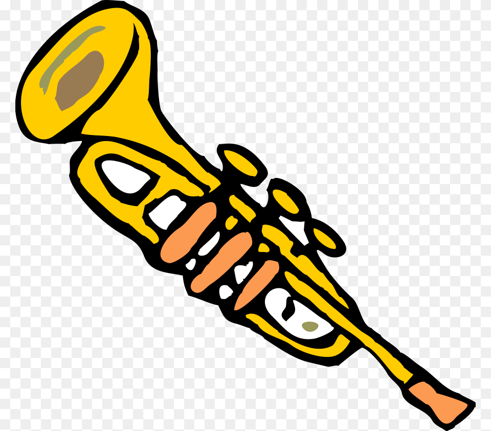 Trumpet Clipart, Brass Section, Horn, Musical Instrument, Person Free Png Download