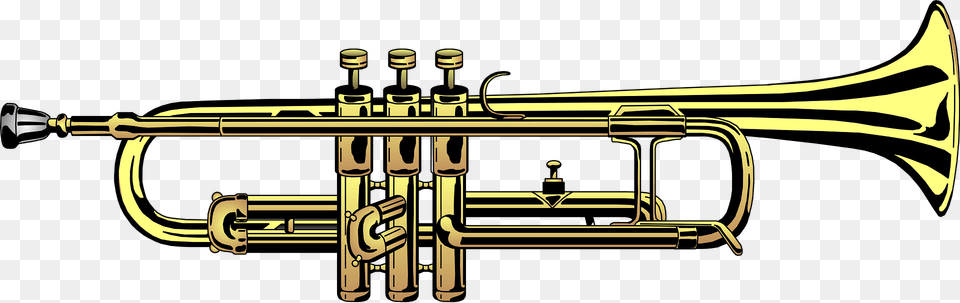 Trumpet Clipart, Brass Section, Horn, Musical Instrument, Flugelhorn Free Png