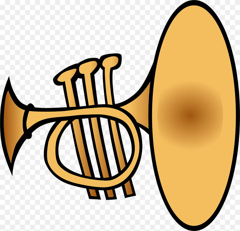 Trumpet Clipart, Musical Instrument, Brass Section, Horn, Bulldozer Png Image