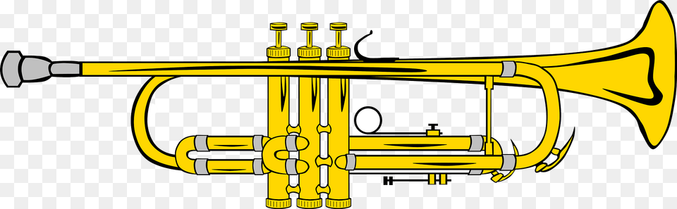 Trumpet Clipart, Brass Section, Horn, Musical Instrument, Bulldozer Free Transparent Png