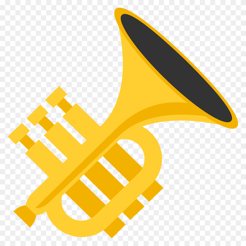 Trumpet Emoji Clipart, Brass Section, Horn, Musical Instrument Png Image