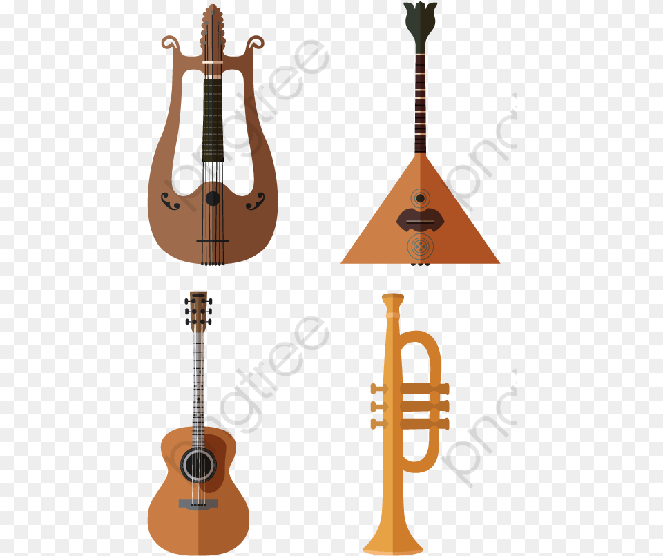Trumpet Guitar Cello Instrument Guitar Vector Small, Musical Instrument Png