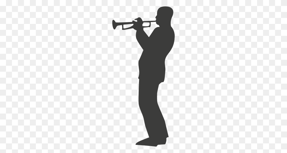 Trumpet Musician Silhouette, Adult, Male, Man, Person Free Transparent Png