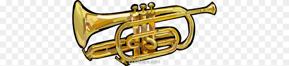 Trumpet Royalty Vector Clip Art Illustration, Brass Section, Flugelhorn, Musical Instrument, Horn Free Png Download