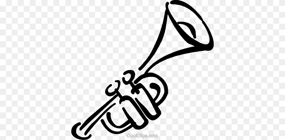Trumpet Royalty Vector Clip Art Illustration, Brass Section, Horn, Musical Instrument, Bow Free Transparent Png