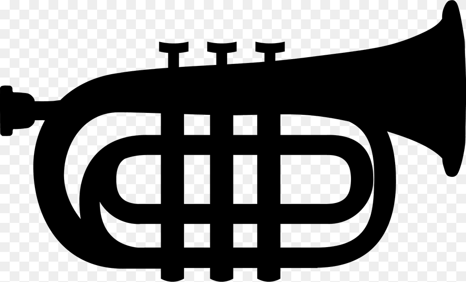 Trumpet Silhouette, Musical Instrument, Brass Section, Horn, Cross Free Transparent Png
