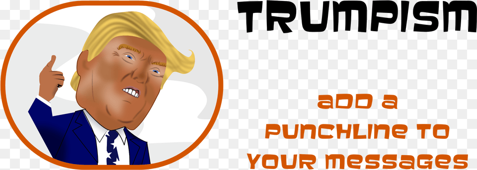 Trumpism Imessage Digital Stickers Cartoon, Person, Baby, Crowd, Head Png