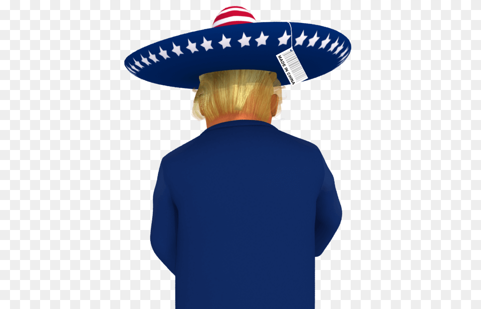 Trumpstickers Made In China Trump Caricature Dedipic, Clothing, Hat, Adult, Female Free Png Download