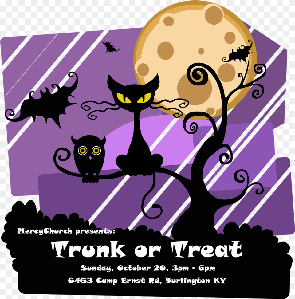 Trunk Or Treat Mercychurchnkyorg Happy Halloween Boss, Advertisement, Poster, Art, Graphics Png Image