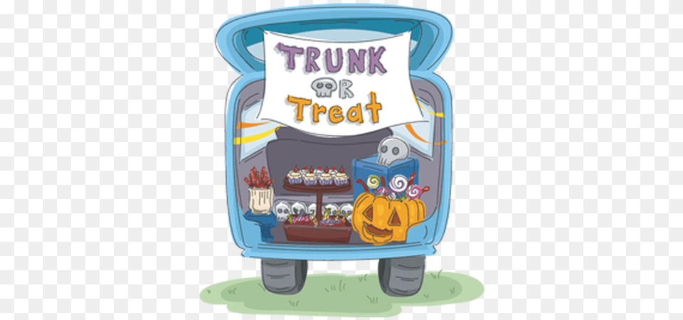 Trunk Or Treat Trunk Or Treat, Birthday Cake, Cake, Cream, Dessert Free Png Download