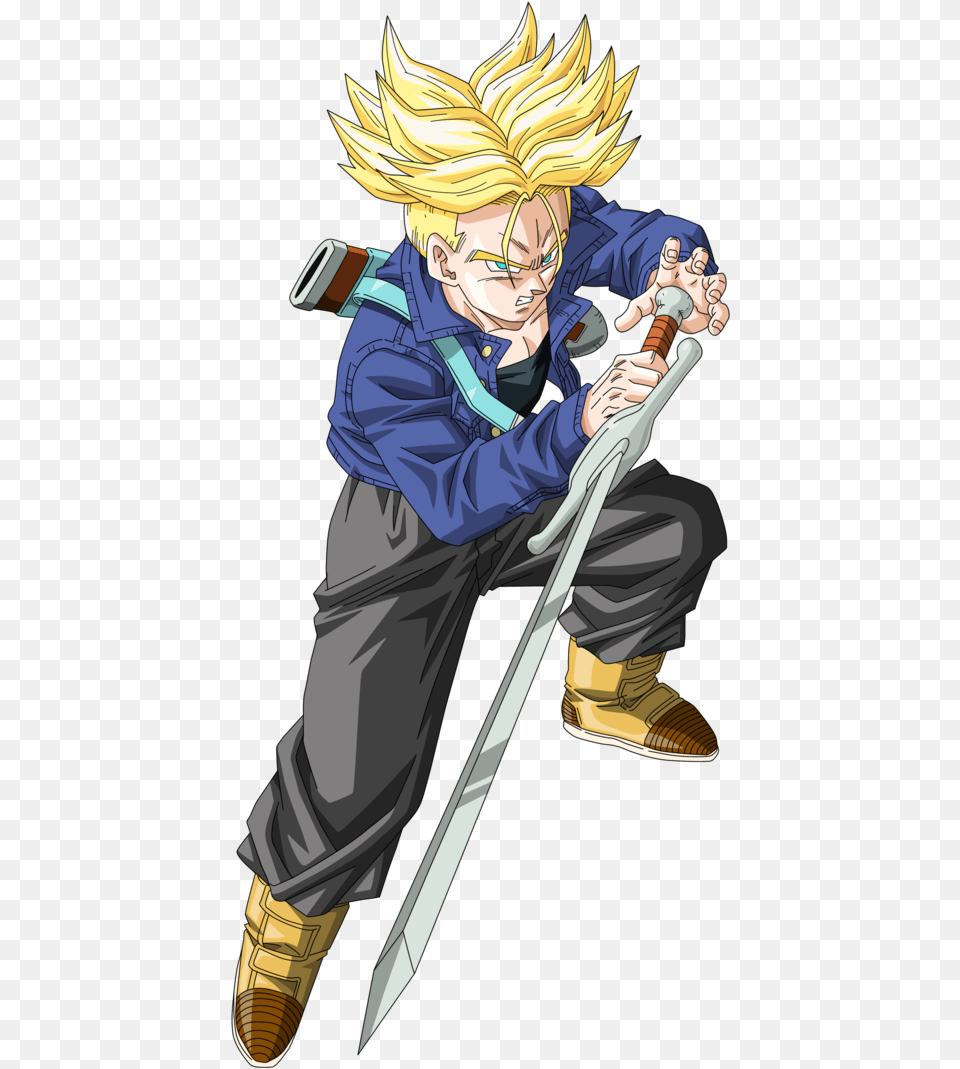 Trunks Dbz Future Trunks Ssj, Book, Comics, Publication, Person Png