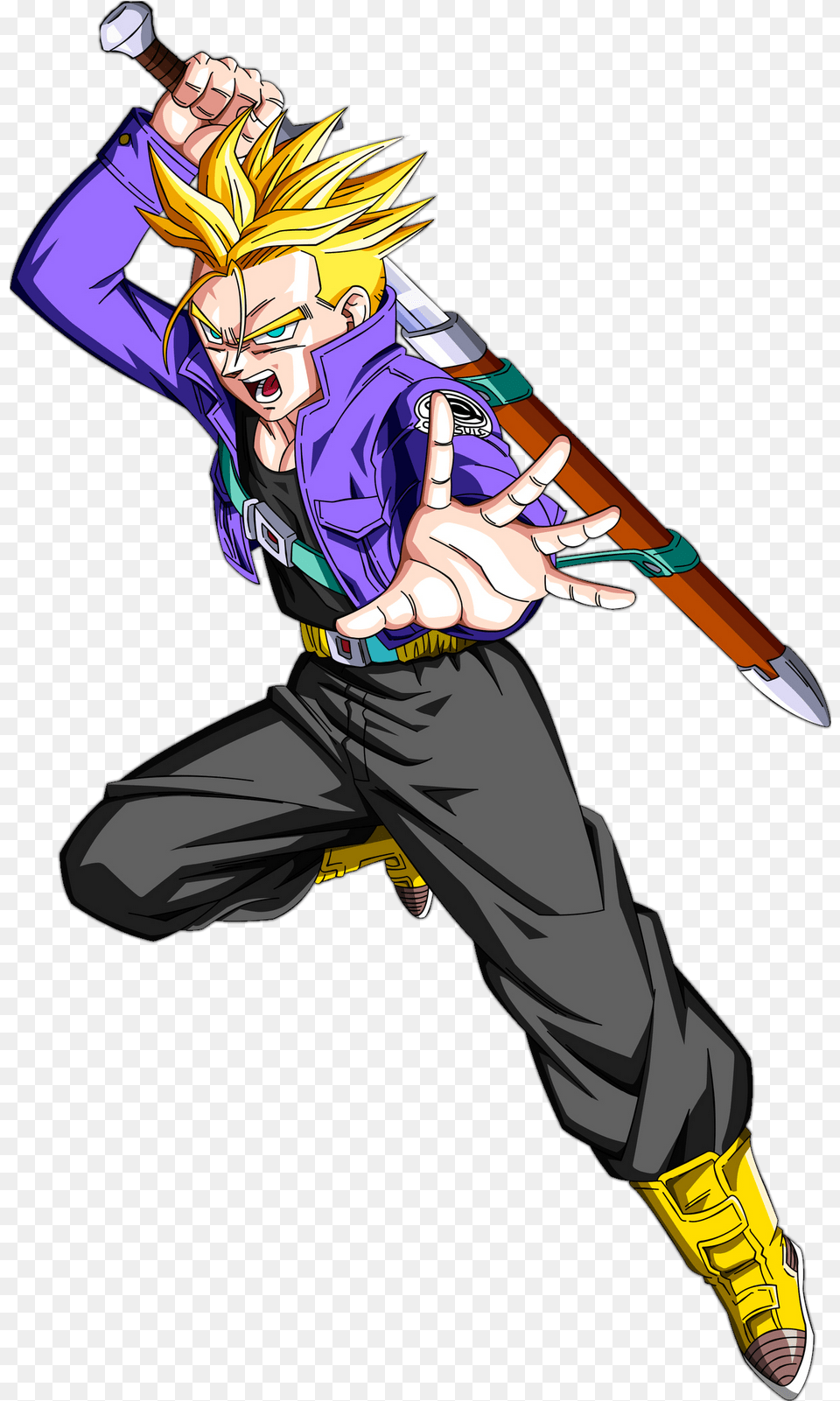 Trunks Del Futuro 6 Image Dragon Ball Z Trunks Del Futuro, Book, Comics, Publication, Person Free Png Download