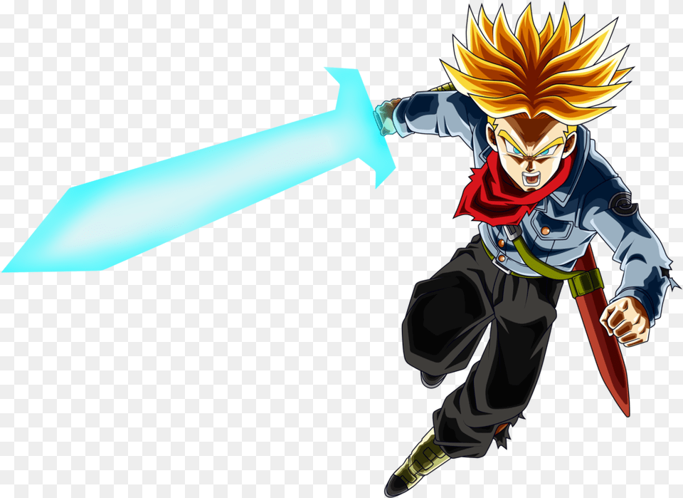 Trunks Del Futuro Con La Espada, Book, Comics, Publication, Person Png