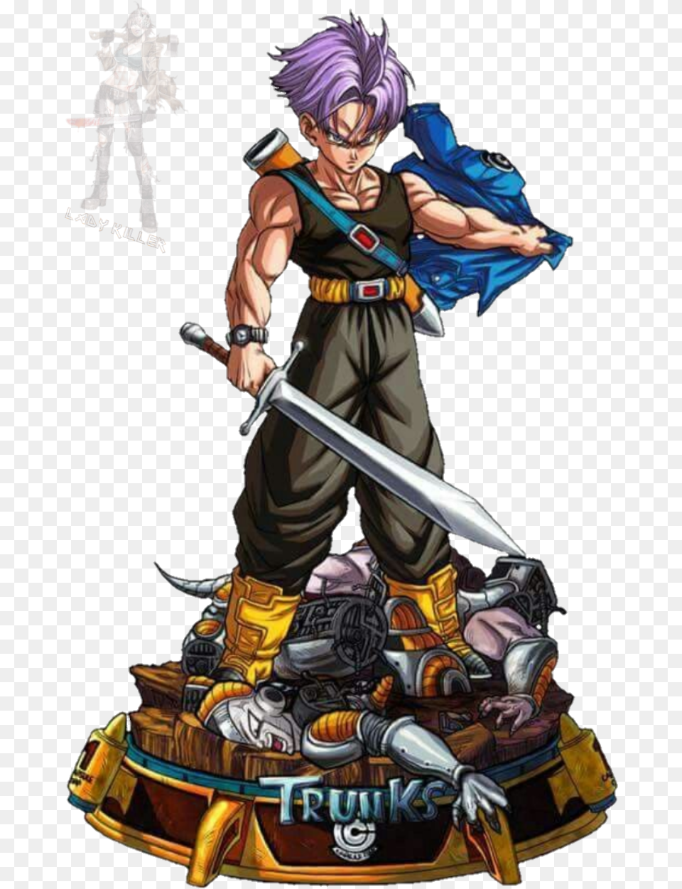 Trunks Futuretrunks Saiyan Dbz Dragonballz Anime Manga Future Trunks With The Sword, Book, Comics, Publication, Weapon Png