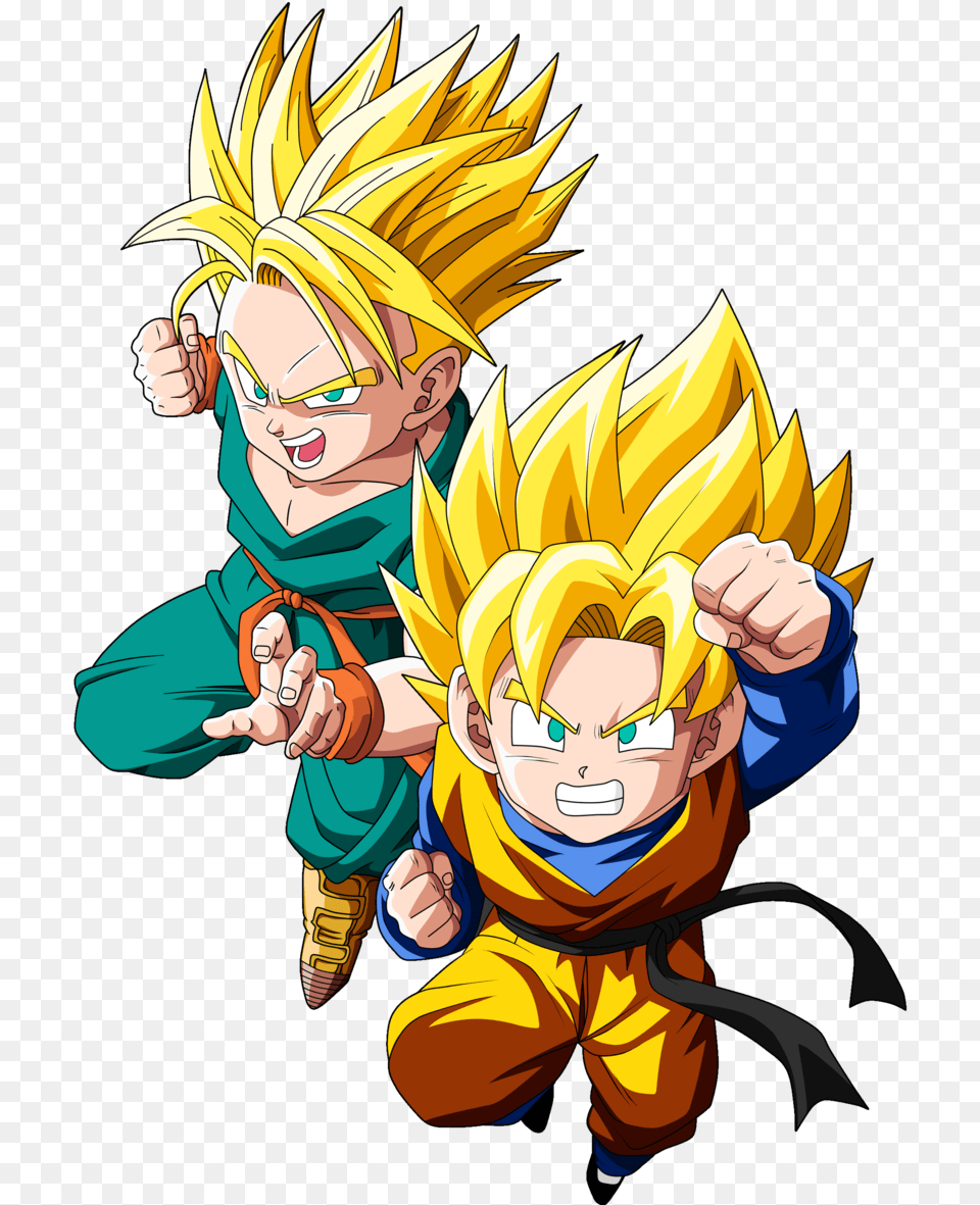 Trunks Y Goten Ssj, Book, Comics, Publication, Baby Free Transparent Png