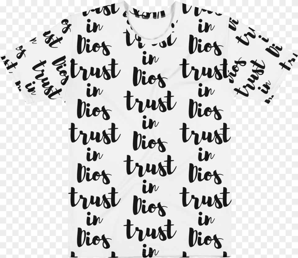 Trust In Dios T Shirt Calligraphy, Clothing, T-shirt, Text Free Transparent Png