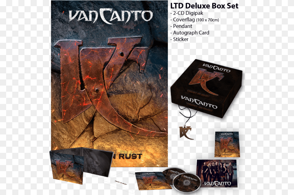 Trust In Rust Cardboard Box Van Canto Trust In Rust Deluxe Edition, Book, Publication, Person, Axe Png Image