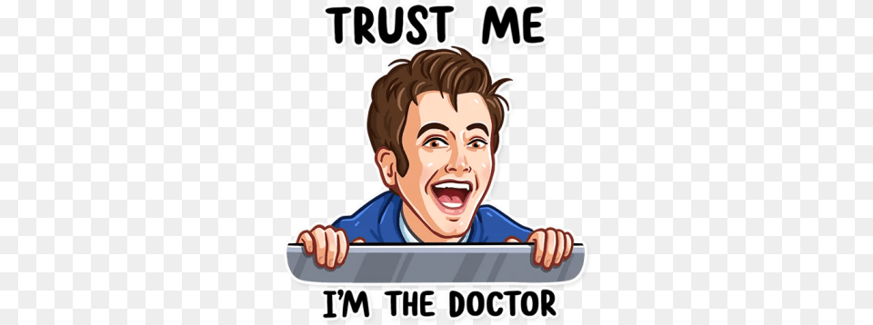 Trust Me I39m The Doctor Doctor Who Stickers Telegram, Face, Head, Person, Photography Free Png