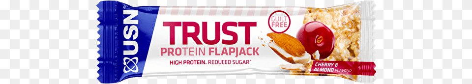 Trust Protein Flapjack 70g Bar Cherry Amp Almond Flavour Usn Trust Protein Flapjack, Burger, Food, Sweets Png Image